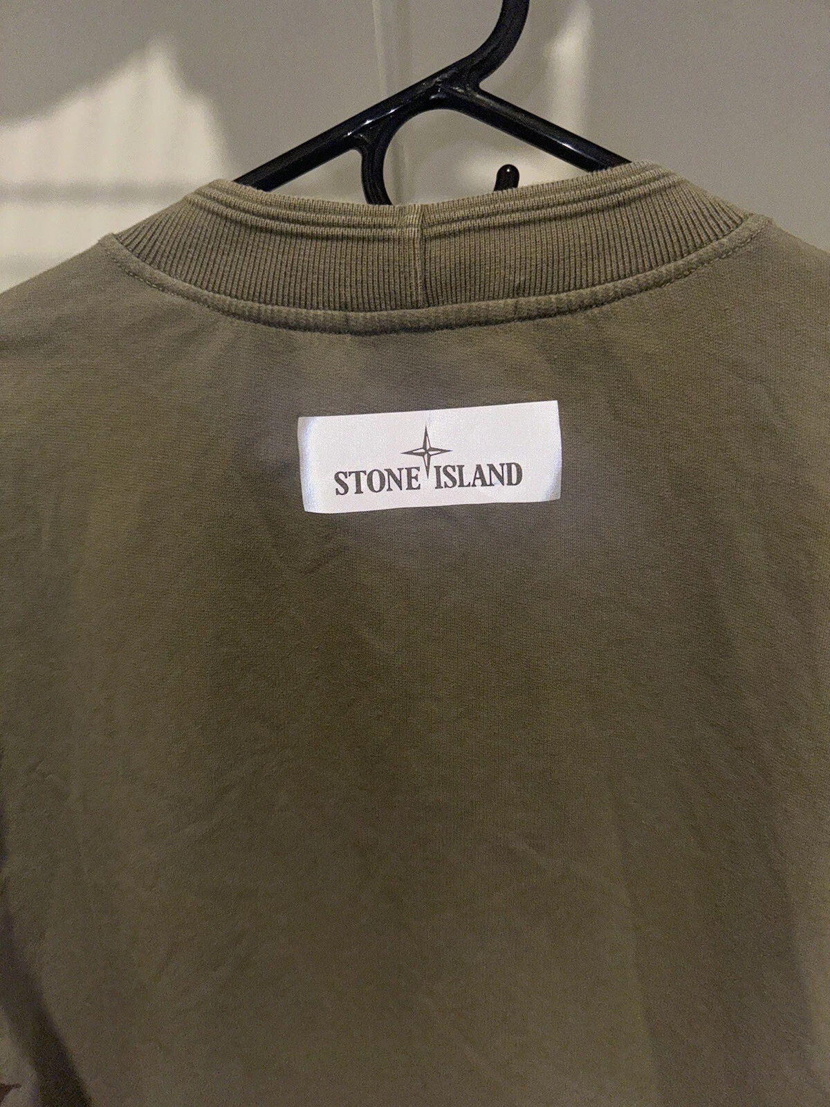 Stone Island Crew collo taglia media oliva 3M