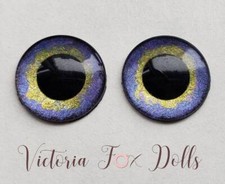 Blythe Doll Eyechips Purple Gold Furby Eye Chips 14mm Custom Ooak Blythe Bjd