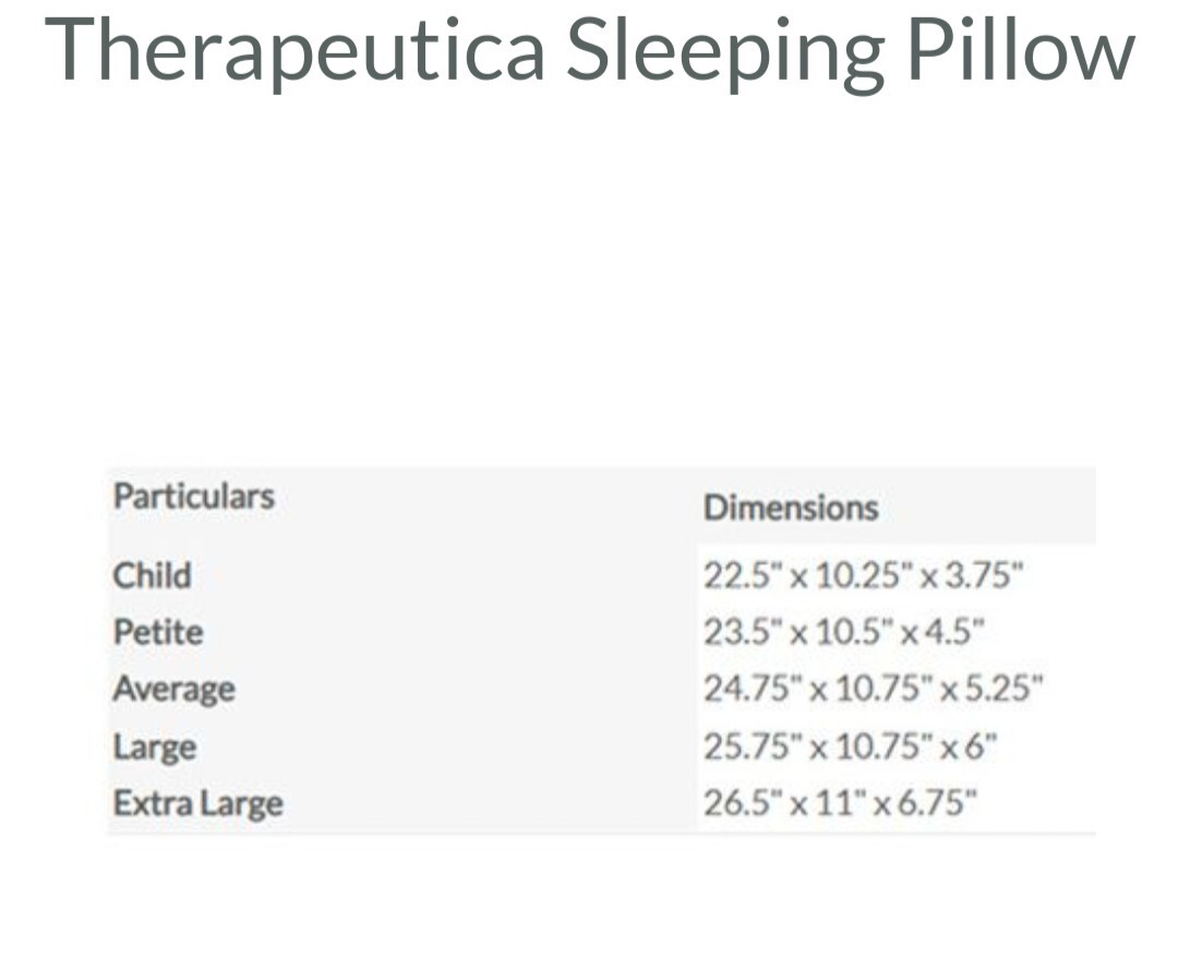 Therapeutica Orthopedic Original Firm Cervical Neck Support Sleep Pillow