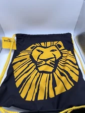 The Lion King Broadway Musical Disney VIP Drawstring Cinch Bag Tote Backpack New