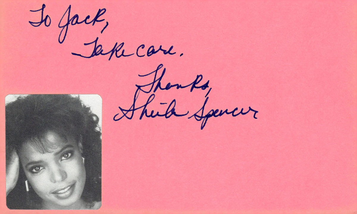 Sheila Spencer Signed Auto 3x5 Index Card Another World | eBay
