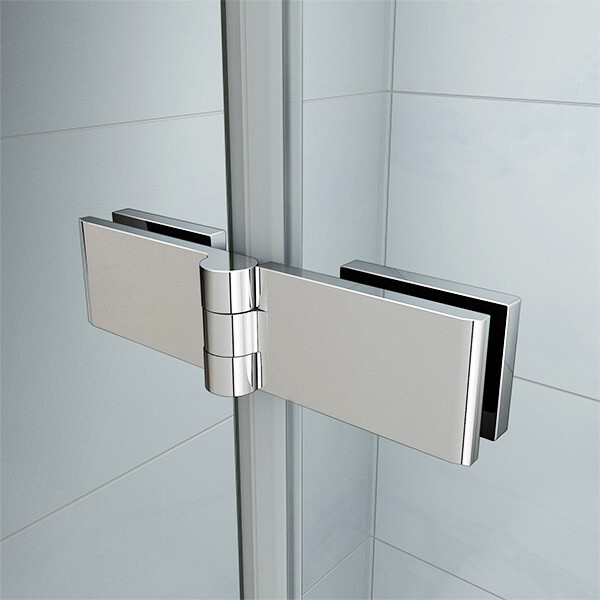 Shower Bath Screen 180° Pivot 2 Fold Hinge Door Panel 140cm Tempered ...