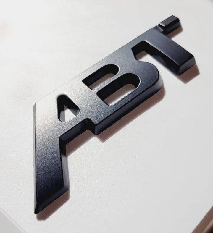 ABT Sportsline Schriftzug Logo Emblem Matt Schwarz Kofferraum Auto Audi Metall 