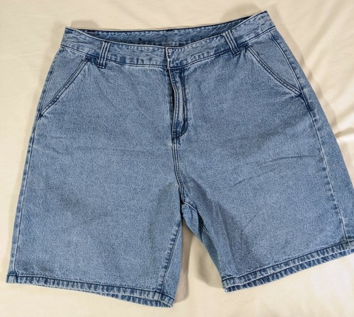High Rise Reg Fit Bermuda Jean Shorts 