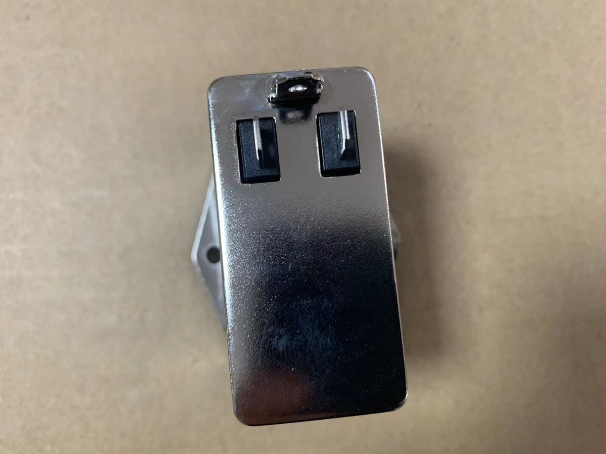 EMI Single-phase AC Power Filter Socket 220V Red with LED Light