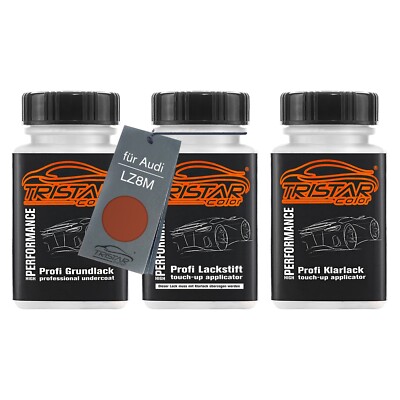 Autolack Lackstift Set für Audi LZ8M Salsa Perl Grund Basis Klarlack je 50ml