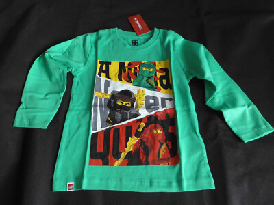 LEGO NINJAGO Jungen Langarmshirt T-Shirt Grün 104 Neu und OVP