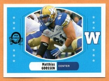 Matthias Goossen 2017 Upper Deck retro CFL card Winnipeg Blue Bombers  SFU