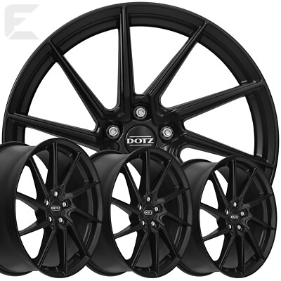 4x 17 Zoll Alufelgen für VW Vento / Dotz Spa black 7,5x17 ET35 (B-DD04103)