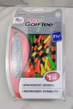 Pride Golf Tee Pride Plastic Striped Golf Tees (Pack of 25), 3-1/4", Fruit Mix