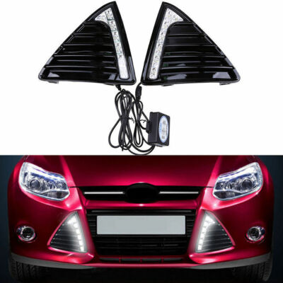 LED Front Driving Daytime Running Light Fog Lamp DRL For Ford Focus 2011-2014