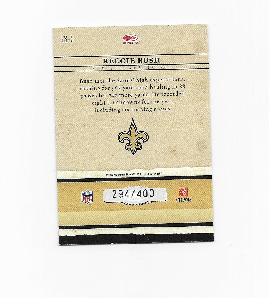 2007 Donruss Elite Series Black #5 Reggie Bush /400 NEW ORLEANS