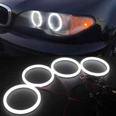 E46 BMW Baumwolle Angel Eyes Heiligenschein Ringe Kit - 106 mm KOSTENLOSER VERSAND BEIM KAUF 
