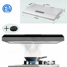 24/30 Inch Stainless Steel 230CFM Under Cabinet Range Hood 3-Speed Silver/Black