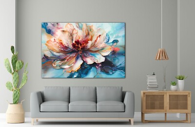 Abstract flower marble pattern canvas,Contemporary Art,Abstract Wall Decor