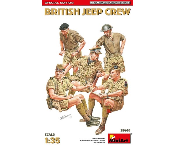 35469 Mini Art, 1:35 Figuren Set Britishe Fahrzeug Besatzung, 5 Fig. Wwii, Diora-image