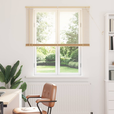 Jalousie hellbraun 150x120 cm PVC Büro Sichtschutz Lüftungsrollo Ultra