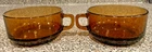 2 Anchor Hocking Amber 303 Oven Proof Handled Vintage Soup Chili Bowl 20 oz