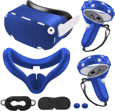 Compatible with Oculus Quest 2 Accessories, VR Silicone Face Cover, VR Shell Cov