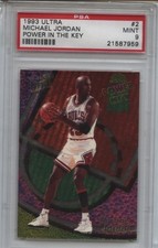 1993 Ultra #2 Michael Jordan PSA 9 MINT Power In The Key Rare Bulls 