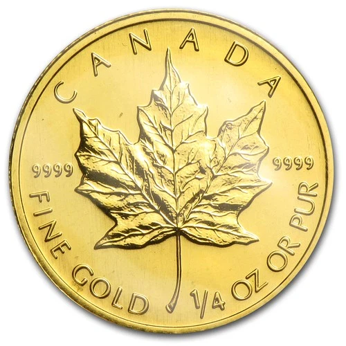 1996 Canadian Gold Maple Leaf 1/4 oz — photo from the most recent tracked eBay sale