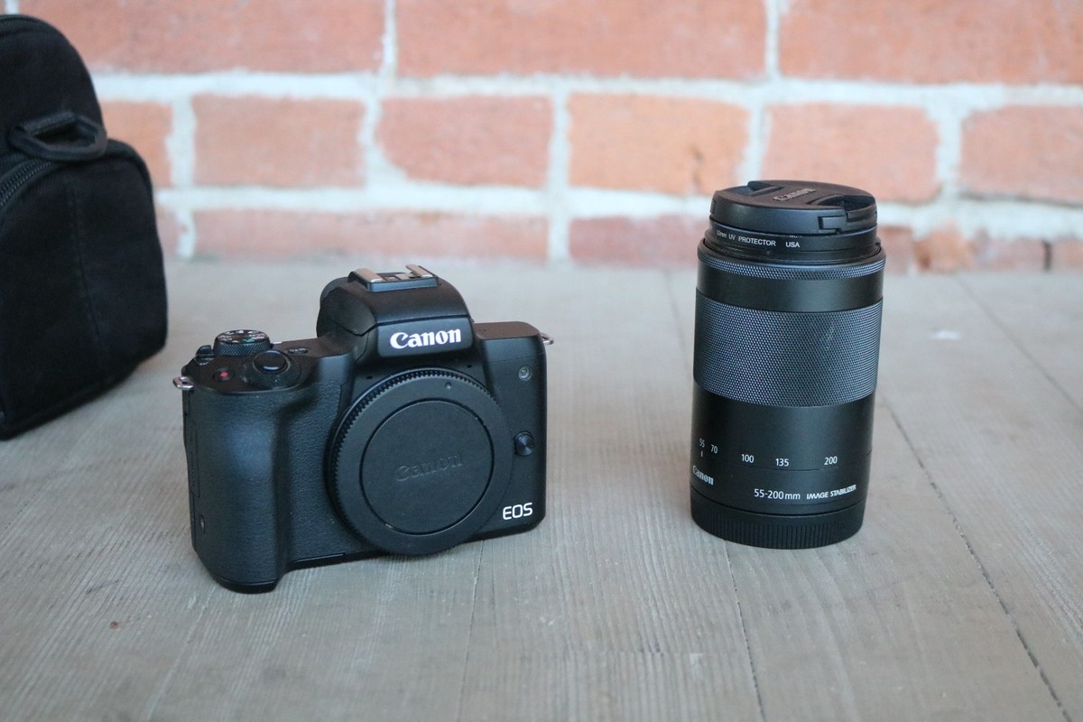 Canon EOS M50 Mirrorless Camera Black with EF-M 55-200mm