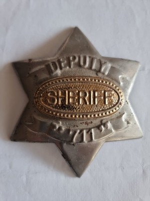 Sheriffstern,Deputy Sheriff ''711'', 1960er Jahre, Cowboy Wild West Vintage Toy