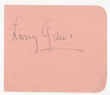 Larry Gains (1900-1983) Signed Page / Autographed Canadian Boxer