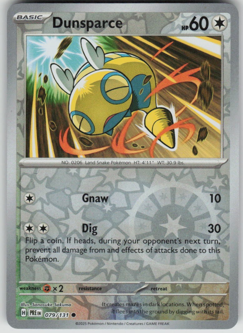 Pokemon Dunsparce Common SV: Prismatic Evolutions 079/131 NM