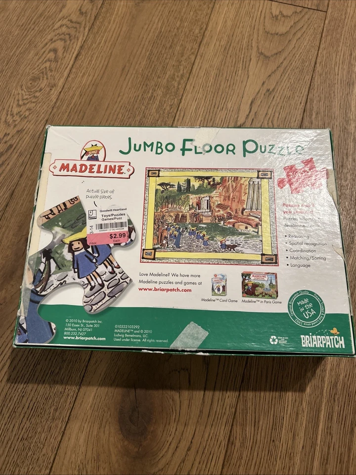 Madeline Jumbo напольная головоломка 2010 35 больших частей возраст 3+ Briarpatch - Изображение 2 из 3