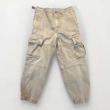 Vtg Old Navy Kids Size 8 Youth Cargo Pants Olive Green 100 Cotton 1B07