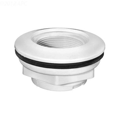 Wall Fitting w/Locknut and Gaskets, White