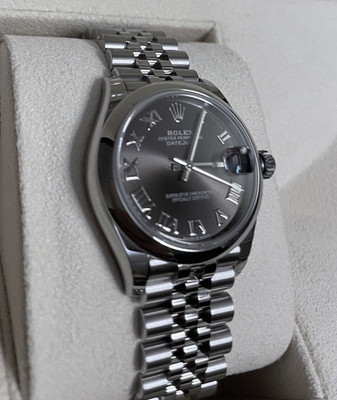 Rolex Datejust 31 Grau Jubilé Römisch 278240-0016 Bombiert  NEU+PAPIERE+RECHNUNG