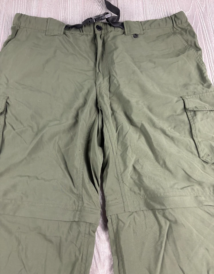 Boy Scouts Of America Men's Large Pants Convertible Zip Cargo Green Inseam 30 - Image 2 of 4