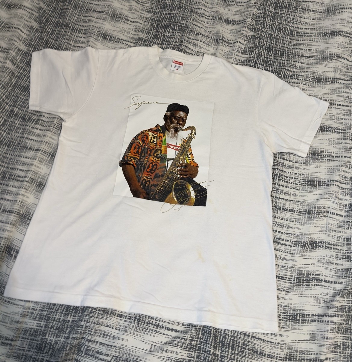 Supreme T Shirt Mens Medium White Pharoah Sanders Photo Graphic