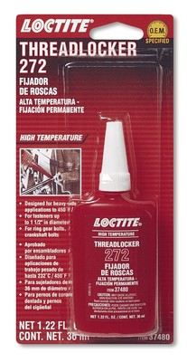 Loctite 492143 272 Red High Temperature Threadlocker Bottle, 36-Milliliter