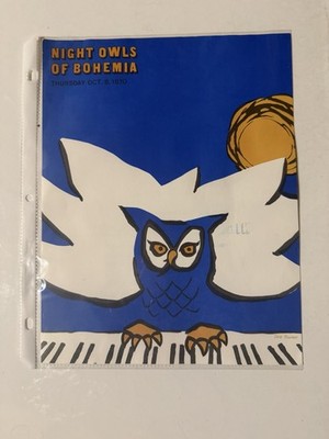 Bohemian Grove Flyer 1970, Night Owls Of Bohemia - Great Graphics!