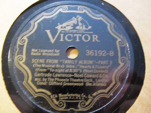 1937 Orig Cast NOEL COWARD GERTRUDE LAWRENCE Scene from Family Album VICTOR - Picture 2 of 2