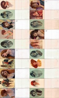cartoline DONNINE LIBERTY ILLUSTRATORI FORMATO PICCOLO lotto 20 pezzi Cod 008A