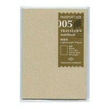 Traveler's notebook Passport size Refill lightweight paper  14371006  Brown