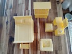 Vintage Lot Marx Doll House Plastic Bedroom Bed Dresser Chair Vanity Bench Phone — photo 1