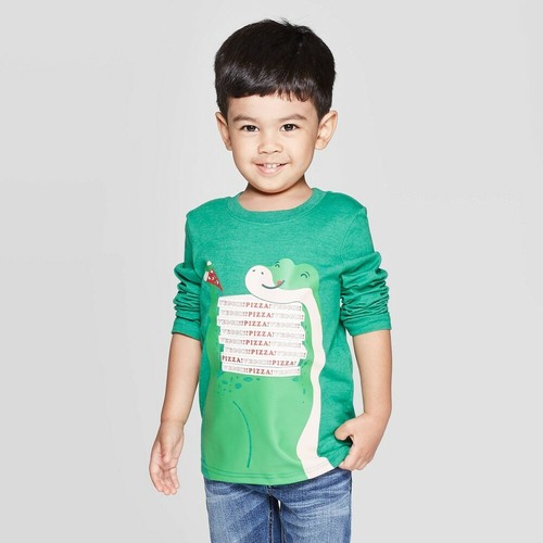Veggie Pizza Green Dinosaur T-Shirt 