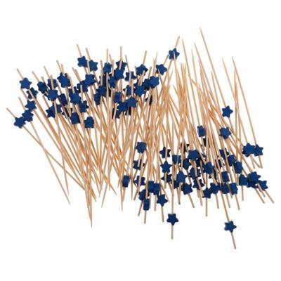 100 Stück Star Bamboo Catering Kebab Food Sticks Einweg Party Cocktail Picks