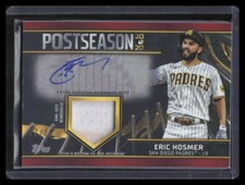 2021 Topps Postseason Performance Autograph Red Eric Hosmer Jersey Auto 7/25
