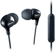 Philips UpBeat In Ear Black Headphones with Microphone SHE3555BK/00