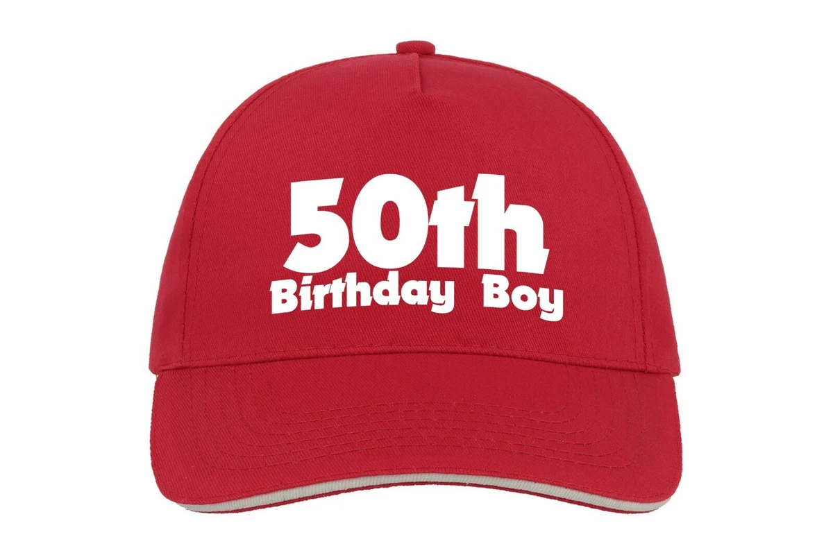 Birthday Boy 50th Fifty 50 Baseball Hat Cap Gift Present Any Year