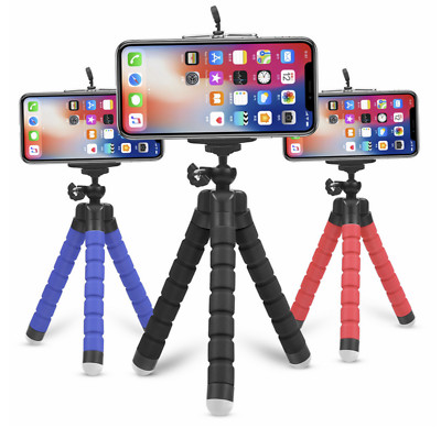 Smartphone Universal Stativ Handy Klemmstativ Tripod extrem flexibel Farbwahl
