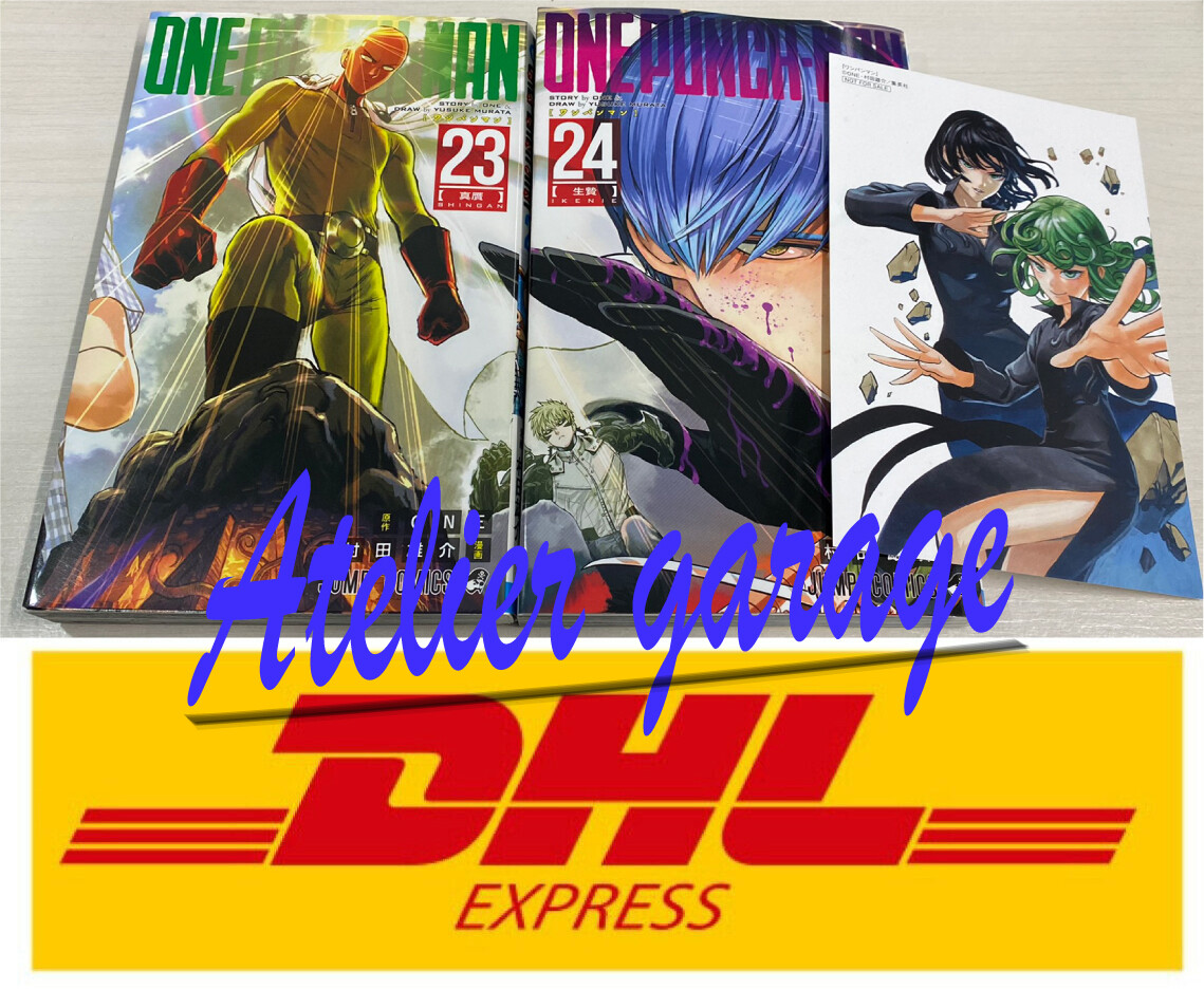 New One Punch Man Vol.23-24+Limited illustration Card Set Japanese