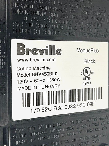 Breville Nespresso Vertuo plus Macchina da Caffè ed Espresso - Nero - BNV450BLK - Foto 12 di 18