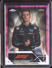 Logan Sargeant 2023 Topps Chrome Formula 1 64 Fuschia Lava RC 1/250